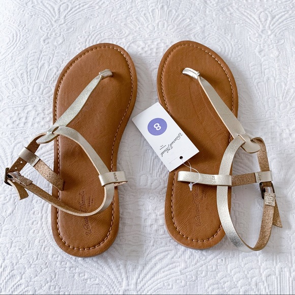 Universal Thread Gold Silver Sandals - Picture 4 of 5
